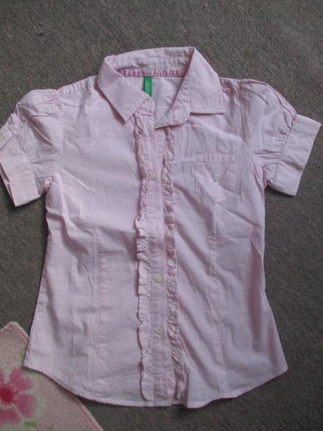 Košilová halenka na knoflíčky 7-8 let, benetton,134