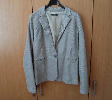 Černé bílé sako sáčko, s