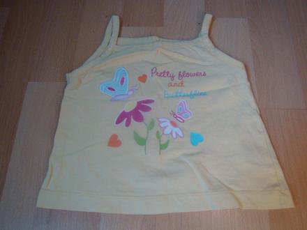 Tílko pro holčičky - žluté s květinami, vel. 80, st. bernard,80