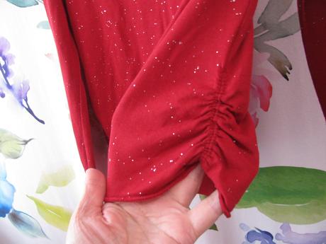 Dívčí vínová halenka s třpytkou, h&m,152