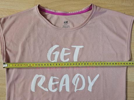 Tričko dívčí s kr.rukávem sv.růžové hm sport, h&m,134