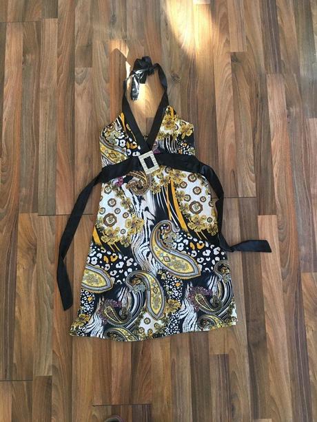 Satén vzor šatičky, vel xs-m, s