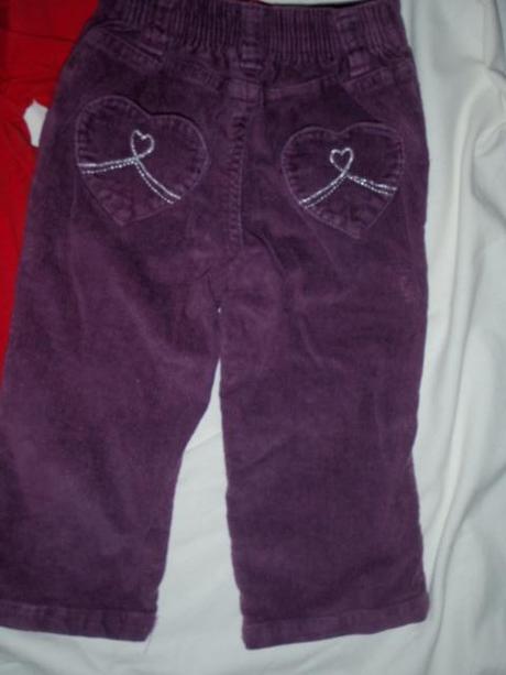 Nádherný komplet trička a manžestráčků, john lewis,80