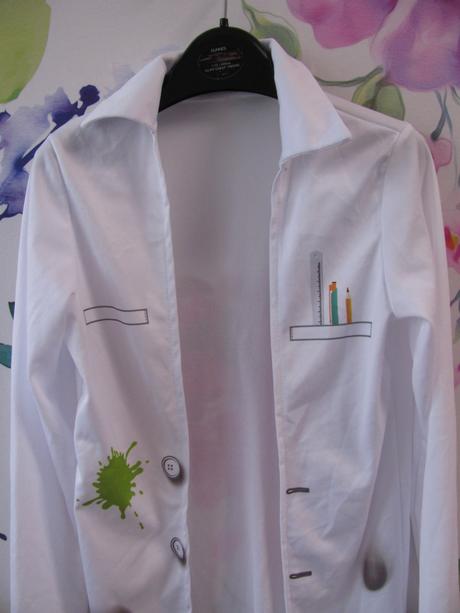 Karnevalový kostým- plášť chemik, laborant, 