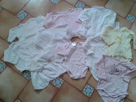 Mix košilek + body 56-68, 50–62