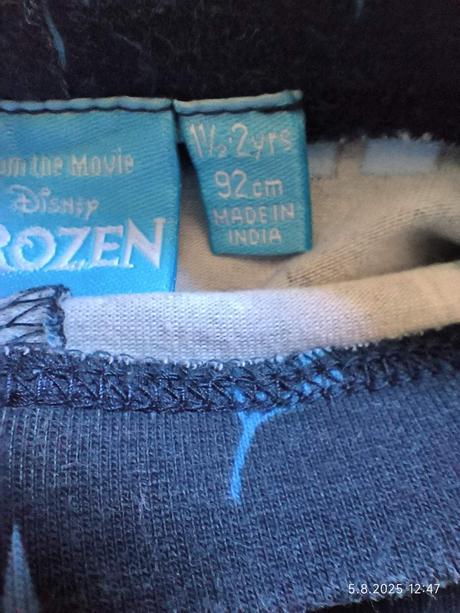 Dívčí 2x triko + 2x legíny 18-24m, vel. 86-92 elsa, disney,86