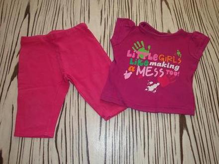 Tričko s legínama - růžové, next,74