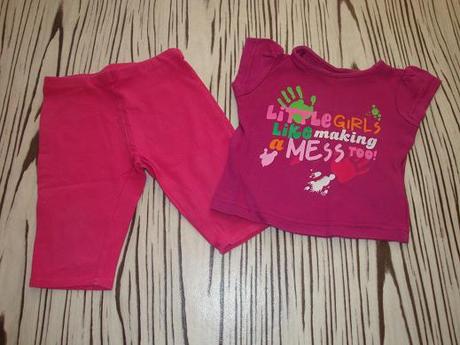 Tričko s legínama - růžové, next,74