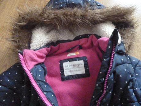 Puntíkatá zimní bunda 4 r, john lewis,104