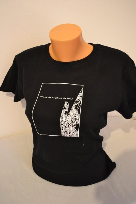 Černé bavlněné tričko, l