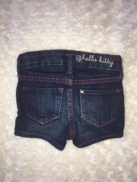 Modré riflové/džínové kraťasy s hello kitty h&m, h&m,86