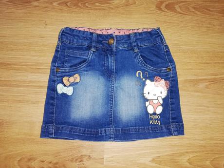 Riflová sukně hello kitty, c&a,104