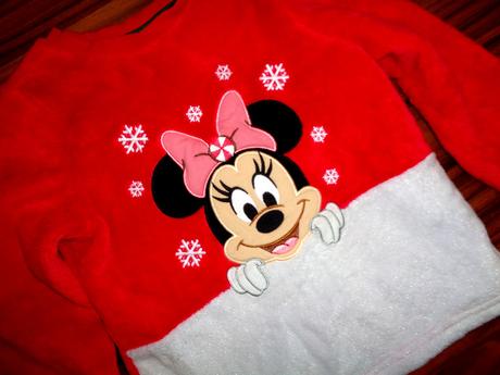 Vánoční flísová mikina s minnie, 104