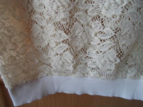 Bílá krajková mikina halenka svetr, next,s