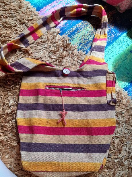 Taška kabela pruhovaná ezoterická, pytel,