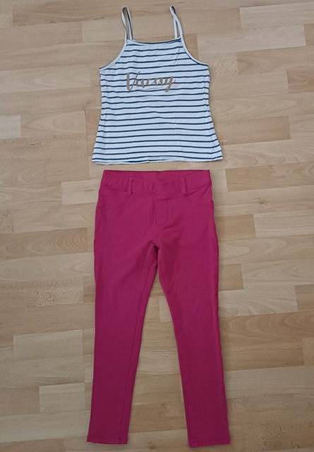 Džegíny a tílko vel. 140, f&f,140