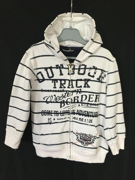 Bílá mikina s kapucí, 140