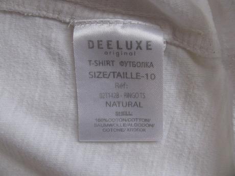 Bavlněné bílé tričko s frajerským obrázkem deeluxe, 140