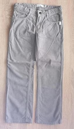 Šedé podšité manšestráky vel. 128, 128