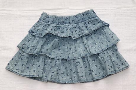 Džínová sukně s volány, lupilu,104