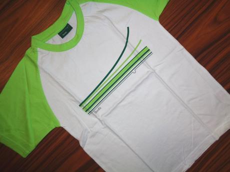 Krásné zelenobílé tričko 146/152, 146 / 152