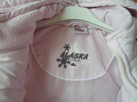 Růžová krémová zateplená vesta vestička, colours of the world,m