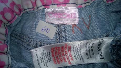 Tenké riflové kraťasy / šortky, vel odovídá 86, cherokee,86