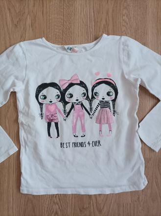 Dívčí tričko best friends h&m vel.122/128, h&m,122