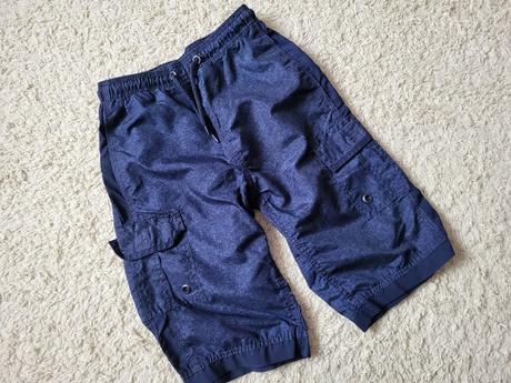 Modré tenké kraťasy 146/152, 146