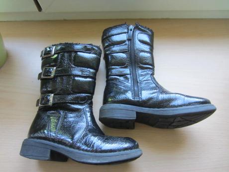 Teplé lakované kozačky, s kožíškem nelli blu, nelli blu,25