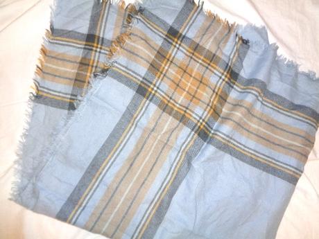 Luxusní teploučký modrý šátek -maxi, 