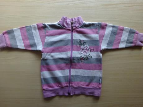 Mikina pruhovaná na zip, vel. 80, 80