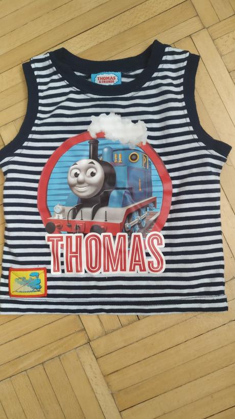 Nátělník mašinka tomáš 80 cm - 9-12 měsíců, 80