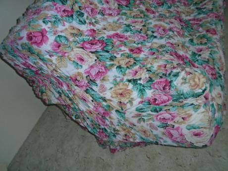 Potah povlak návlek na dvojgauč s područkou květy,