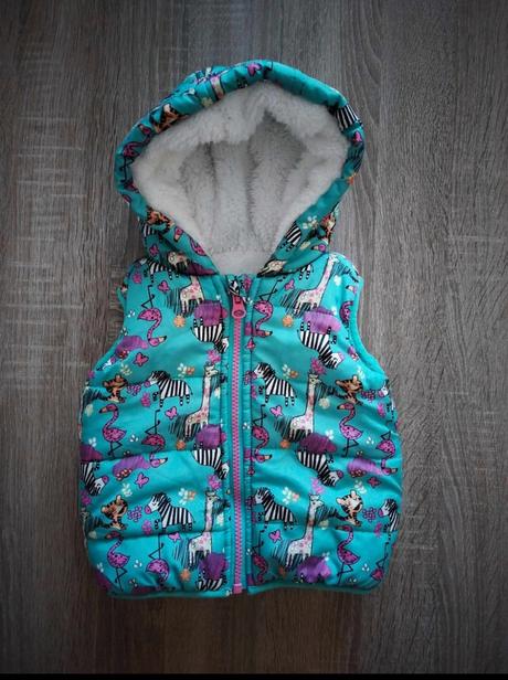 Dívčí zateplená vesta 6-9m, 68