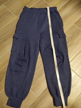 Modré tepláky s kapsami, 128