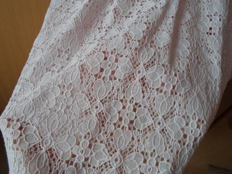 Růžové krajkové šaty šatičky, h&m,146