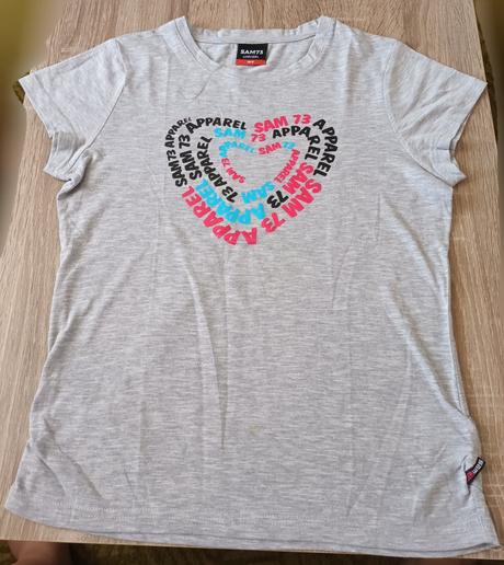 Dívčí triko šedé krátký rukáv sam73, sam73,164