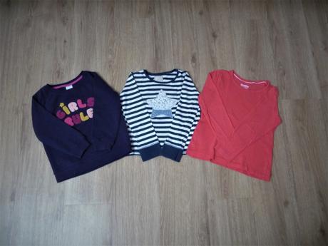 2 ks dívčí trika dl. rukáv 110/116, c&a,116