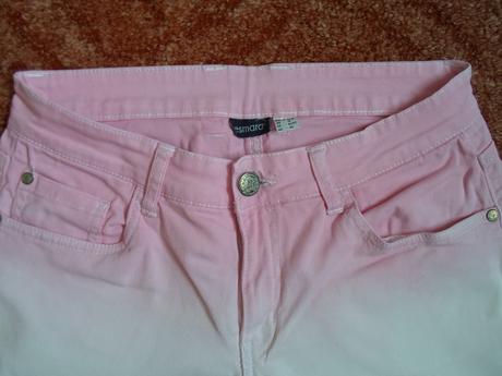 Růžové bílé kraťasy kraťásky šortky, esmara,38