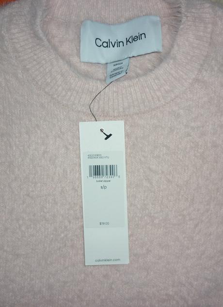 Baby růžový dámský svetřík / pulovr calvin klein, calvin klein,s