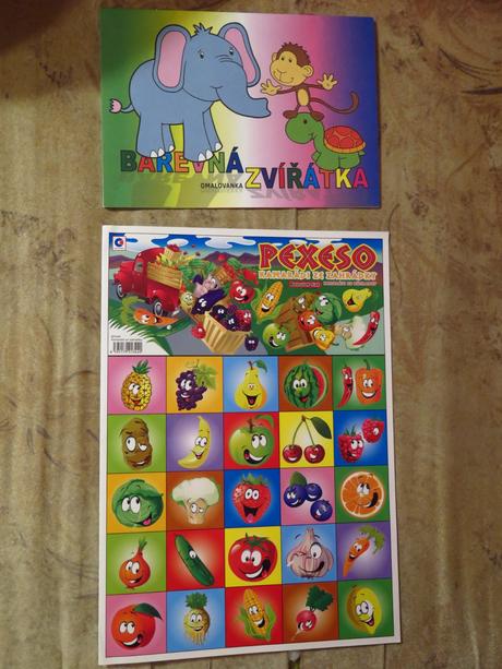 Dětské leporelo, omalovánky, pexesa..., 