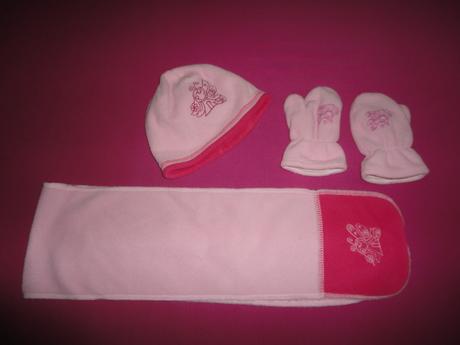 Jemně růžový fleec set s princeznou, vel. 1-2 roky, 92