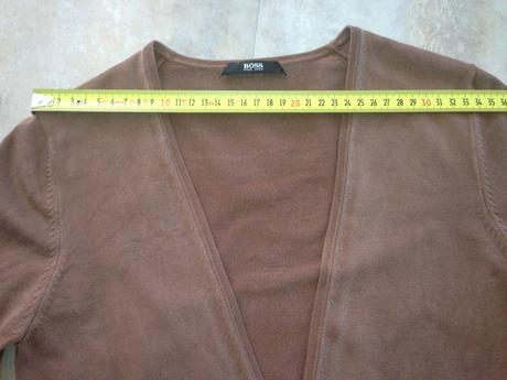 Hnědý svetr hugo boss vel. 36, xs knoflík kardigan, s