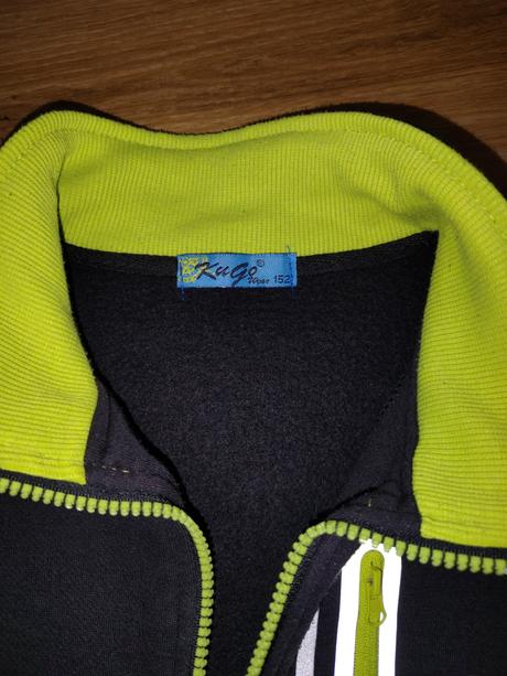 Chlapecká teplejší propínací mikina kugo 152 černá, kugo,152