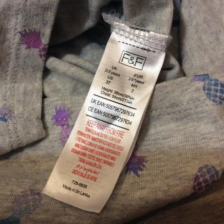 Bavlněný letní overal s ananasy, f&f,98