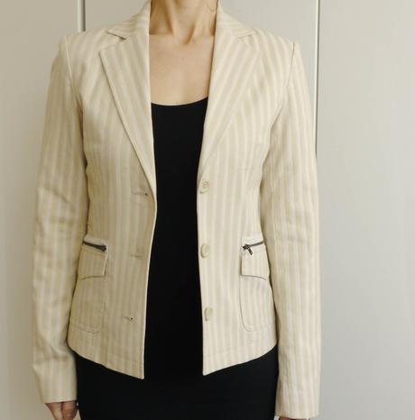 Kremove sacko s prouzkem vel. 34/xs tally weijl, tally weijl,xs