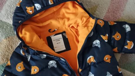 Krásná zimní zvířátková bunda - jako nová., fox & bunny,98