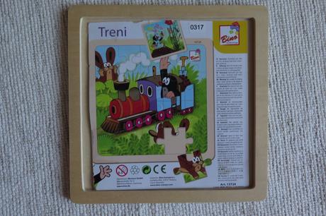 Dřevěné puzzle krtek,