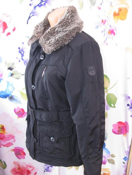 Černá zimní outdoorová prošívaná bunda s.oliver, s.oliver,38